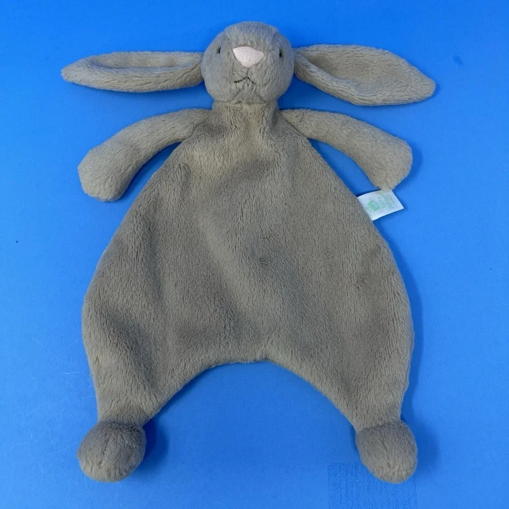 Jellycat Baby‎ Bunny Lovey Tan Plush Security Blanket Soft Stuffed Animal Toy